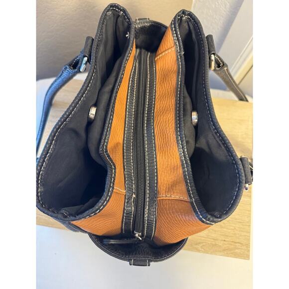 Two-Tone Color Block Satchel - Modern Classic - Picture 6 of 8